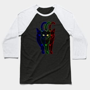 Tri-Color Cat Baseball T-Shirt